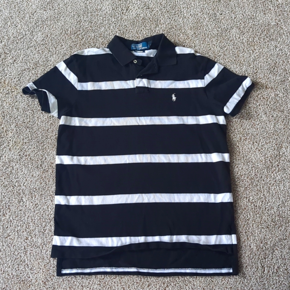 Polo Black and White Men's large shirt